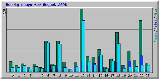 Hourly usage for August 2023