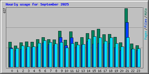 Hourly usage for September 2025
