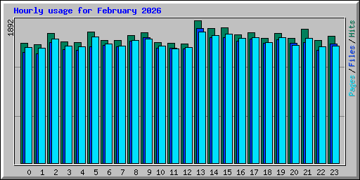 Hourly usage for February 2026