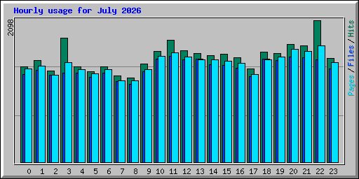 Hourly usage for July 2026